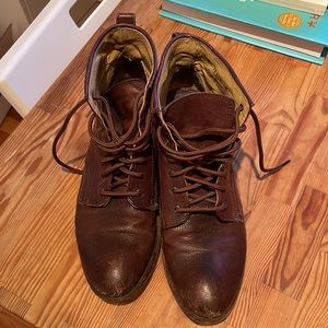 Frye Carson Lace Up Brown Size 7